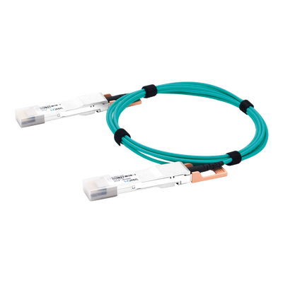 Cable AOC QSFP-DD de 400 Gbps a 400 Gbps / Cable de fibra óptica Activo / Longitud: 1 metro