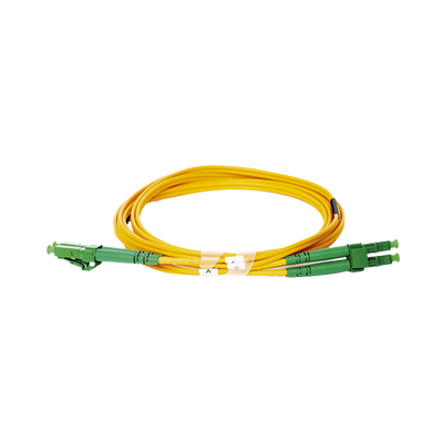 Jumper de Fibra Óptica Monomodo 9/125 LC/APC-LC/APC Duplex PVC, 2.0 mm, amarillo, 2 metros