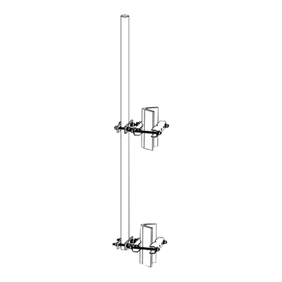 Montaje lateral con Mástil de 1.9" diam. x 6' (1.8m) longitud.