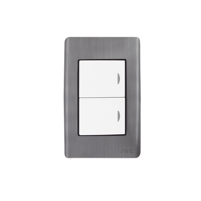 Apagador Doble de 10 A/ 127 V CA ~ 60 Hz /  Placa de Acero.