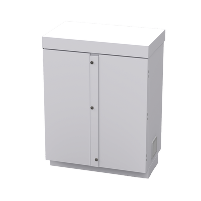 Gabinete de Lámina Galvanizada para  Baterías (Hasta 12 Baterías PL110D12) y Equipo de Comunicación.