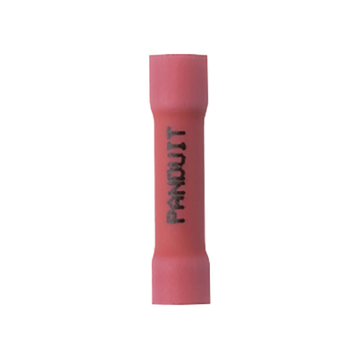 Conector de Empalme a Tope, Para Cables de 22 a 18 AWG, De Vinilo Aislado, Color Rojo, Paquete de 50 Piezas