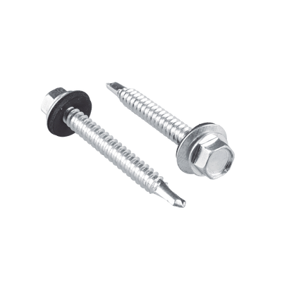 Tornillo - Pija cabeza hexagonal con rondana y punta de broca x 2", 50 piezas.