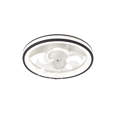 Ventilador de Techo con Luminario LED de  110 V CA 50/60 Hz /  88 W /4500 Lm / 6500 - 4 000 - 2 700 K /3 Tonos de Luz / 501 mm / 6 Velocidades / Dimeable / Color Blanco y Negro.