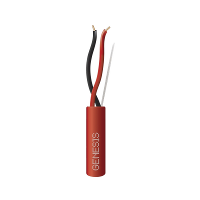 Carrete de Alambre 305 Metros / 2 x 16 AWG / Color Rojo / Tipo FPLR, CL3R, (UL) FT4 / Para Aplicaciones  en Sistemas de Detección de Incendio y Sistemas de Evacuación.