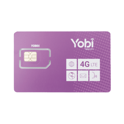 SIM Yobi para dispositivos móviles 3G/4G, 5GB Mensual por 1 año de servicio (solo datos)