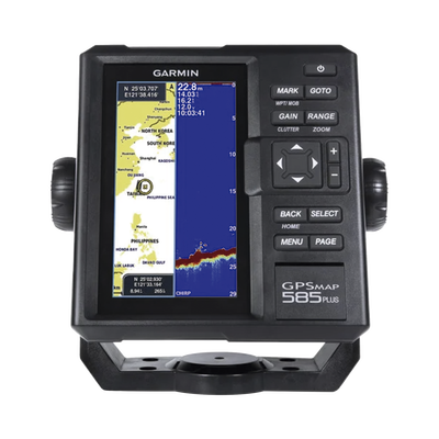 Ecosonda de pesca semi comercial con salida de 600 W, trabaja en frecuencia 50/77/200 kHz