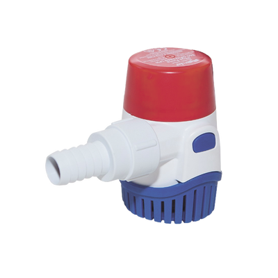 Bomba sumergible de achique de 360 galones por hora a 12 Volts de corriente directa.