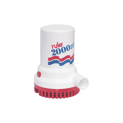 Bomba sumergible de achique de 2000 galones por hora a 24 Volts de corriente directa.