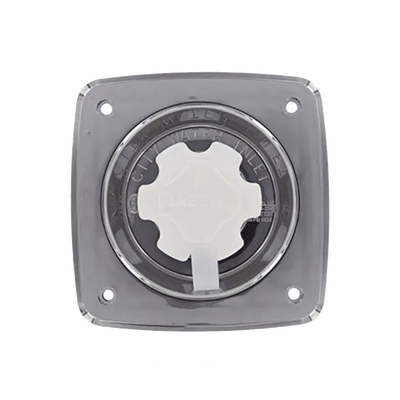 Regulador de presión de agua cromado.