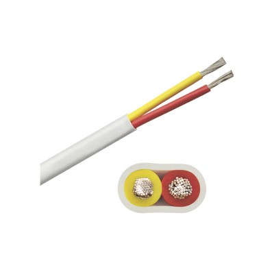 Rollo de cable plano grado marino calibre 12, de 2 conductores (rojo y amarillo) de 100 pies (30.48 m).