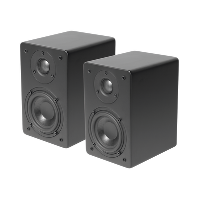 PAR de Altavoces de Estantería | Woofer  de 4& | Tweeter de 1 | Acabado negro mate | 40 watts | 8ohms