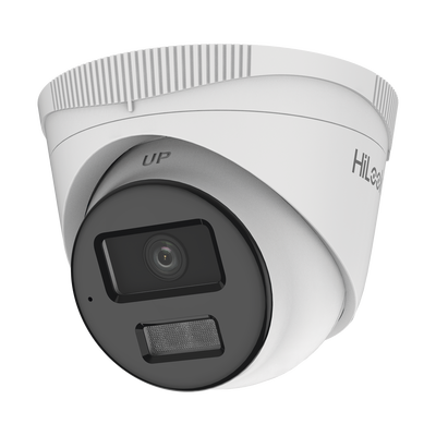 [Dual Light] Turret IP 4 Megapixel  / Lente 2.8 mm / 20 mts IR + 20 mts Luz Blanca / Micrófono Integrado / ACUSENSE Lite / Exterior IP67 / PoE / dWDR / H.265+ / ONVIF