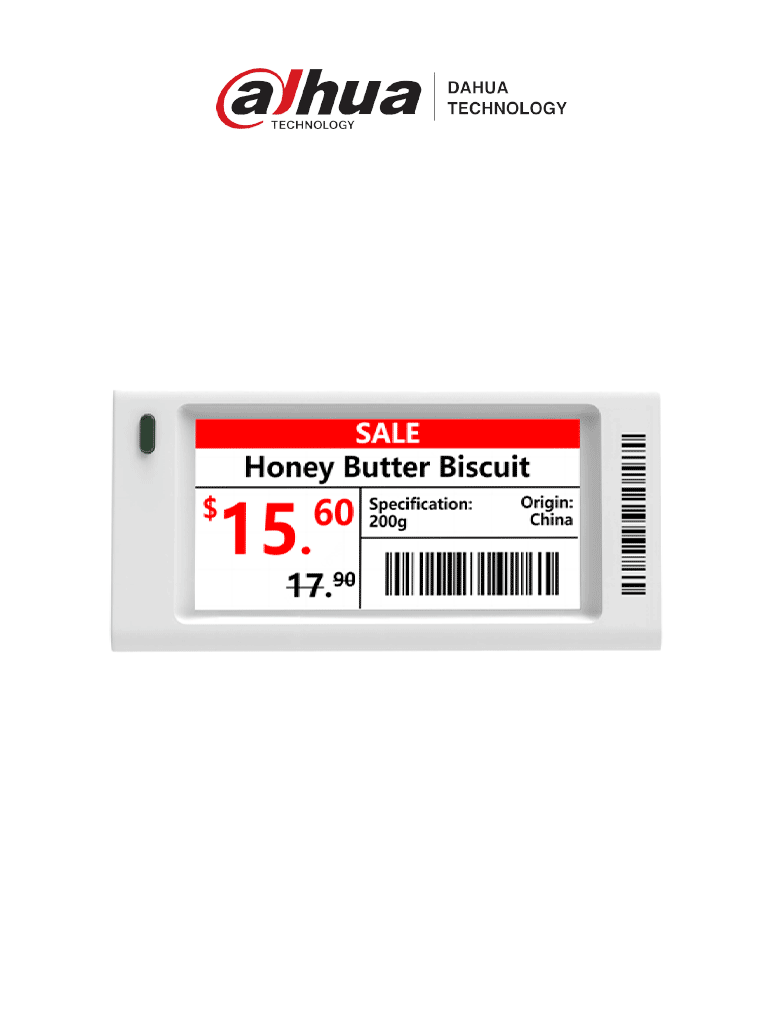 DAHUA DHIESLE026A - Etiqueta Electrónica Inteligente ESL 2.66" para Retail | Colores: Negro, Blanco y Rojo