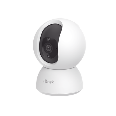 Mini Domo PT IP 2 Megapixel / Lente 4 mm / 10 mts IR / WiFi / Compatible con HiLook Vision App / ACUSENSE Lite (Detección de Humanos) / Uso Residencial / Audio de Bidireccional / Memoria Micro SD / H.265+