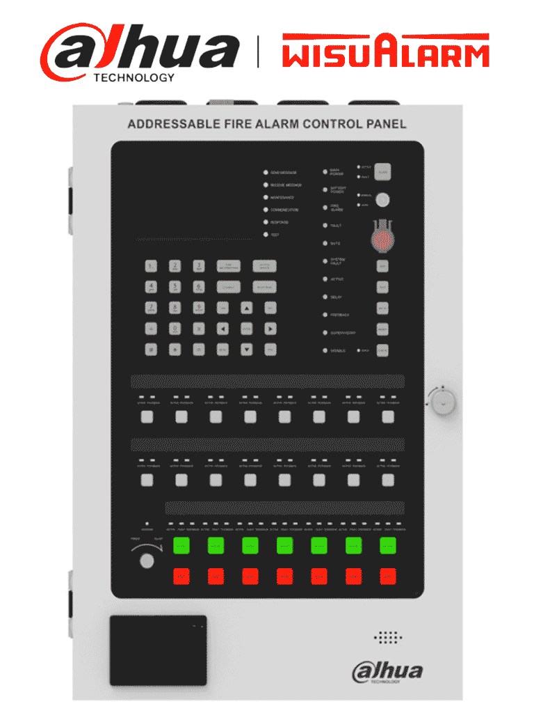 DAHUA WISUALARM DHI-HY-1025 - Panel de Detección de Incendio Direccionable, 500 dispositivos, Cuenta con Impresora, Pantalla LCD 4.3" (480x272), Protección contra cortocircuito, circuito abierto y sobrecorriente, Largo Historial de Eventos