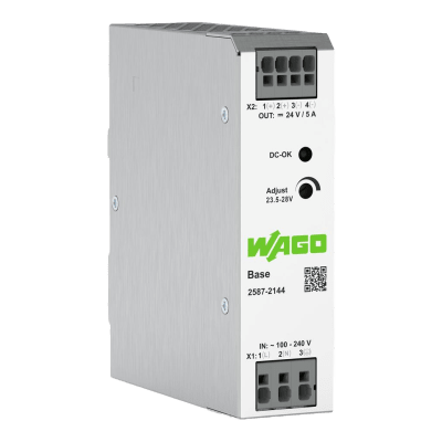 Fuente de Alimentación con Sincronización Primaria / Monofásico / Tensión de Salida 24V DC / Corriente de Salida 5A / Fuente super compacta