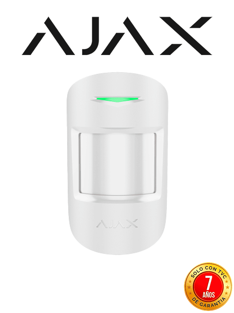 AJAX CombiProtectW - Detector inalámbrico combinado de rotura de cristal y movimiento. Color Blanco (28267.06.WH3)