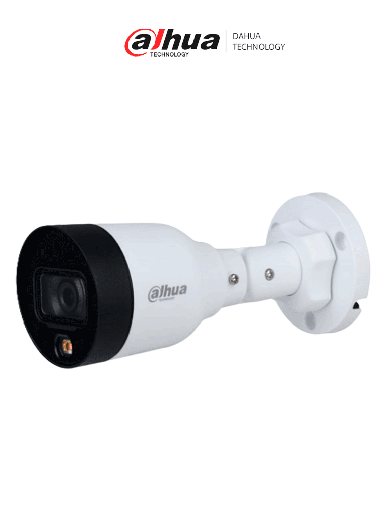 DAHUA DH-IPC-HFW1239S1P-LED-0280B-Cámara IP Bullet Full Color 2 Megapixeles/ Lente de 2.8mm/ 106°/ Luz Blanca de 10 Mts/  Detección de movivmiento/ H.265/ IP67/ PoE/ DWDR/
