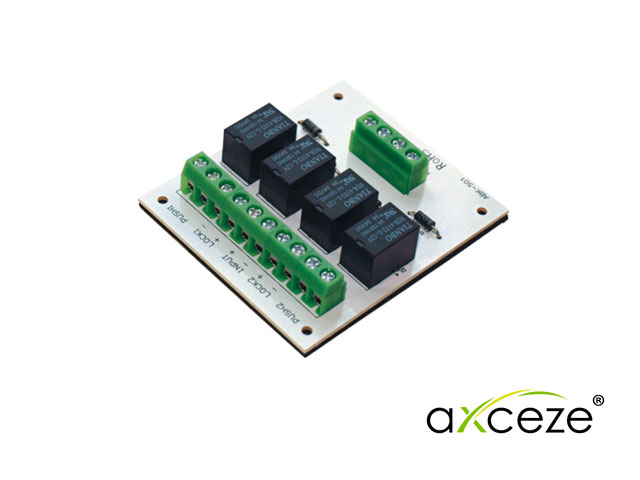 Imagen de PLACA DE RELEVADORES PARA ESCLUSAMIENTO AX-INTERLOCK32  PERMITE CONECTAR UN PAR DE PUERTAS EN ESCLUSA ACEPTA PULSOS SECOS PARA GENERAR LA APERTURA COMPATIBLE CON TODOS LOS ELECTROIMANES Y CONTROLES DE ACCESO ESTA PLACA ES UN SISTEMA FAIL-SAFE  **NECESITA  SENSORES MAGNÉTICOS CABLEADOS.