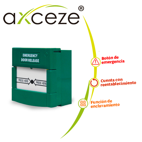 Imagen de BOTON DE EMERGENCIA CON RESTABLECIMIENTO POR MEDIO DE LLAVE MODELO AX-CPOINT DE AXCEZE