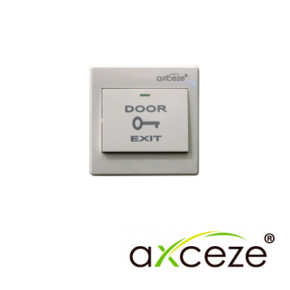 Imagen de BOTON LIBERADOR AXCEZE AX-B40 BOTON TIPO PUSH FABRICADO EN PLASTICO INCLUYE BASE  MEDIDAS 86 X 86 X 25 MM CONEXION A 2 HILOS CUENTA CON EL ESTADO N.O.