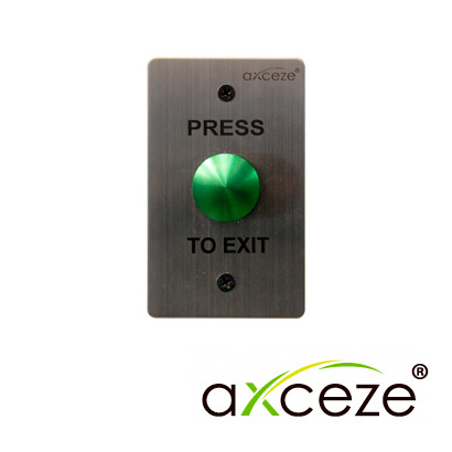 Imagen de BOTON LIBERADOR AXCEZE AX-B60 BOTON TIPO PUSH CON FORMA DE HONGO EN COLOR VERDE FABRICADO EN ACERO INOXIDABLE  MEDIDAS 115 X 70 X 25 MM CONEXION A 2 HILOS CUENTA CON EL ESTADO N.O.