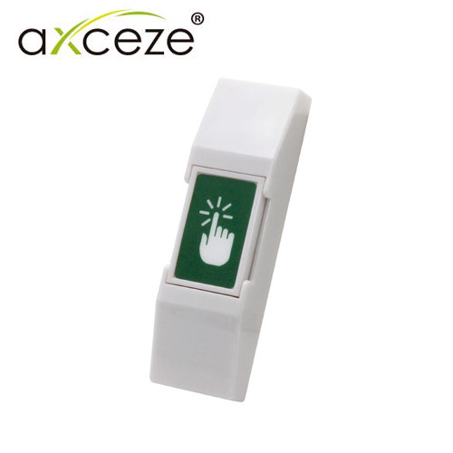 Imagen de BOTON LIBERADOR AXCEZE AX-B20 TIPO PUSH FABRICADO EN PLASTICO MONTAJE EN PARED  MEDIDAS 76 X 23 X 14MM CONEXION A 2 HILOS CUENTA CON EL ESTADO N.O.