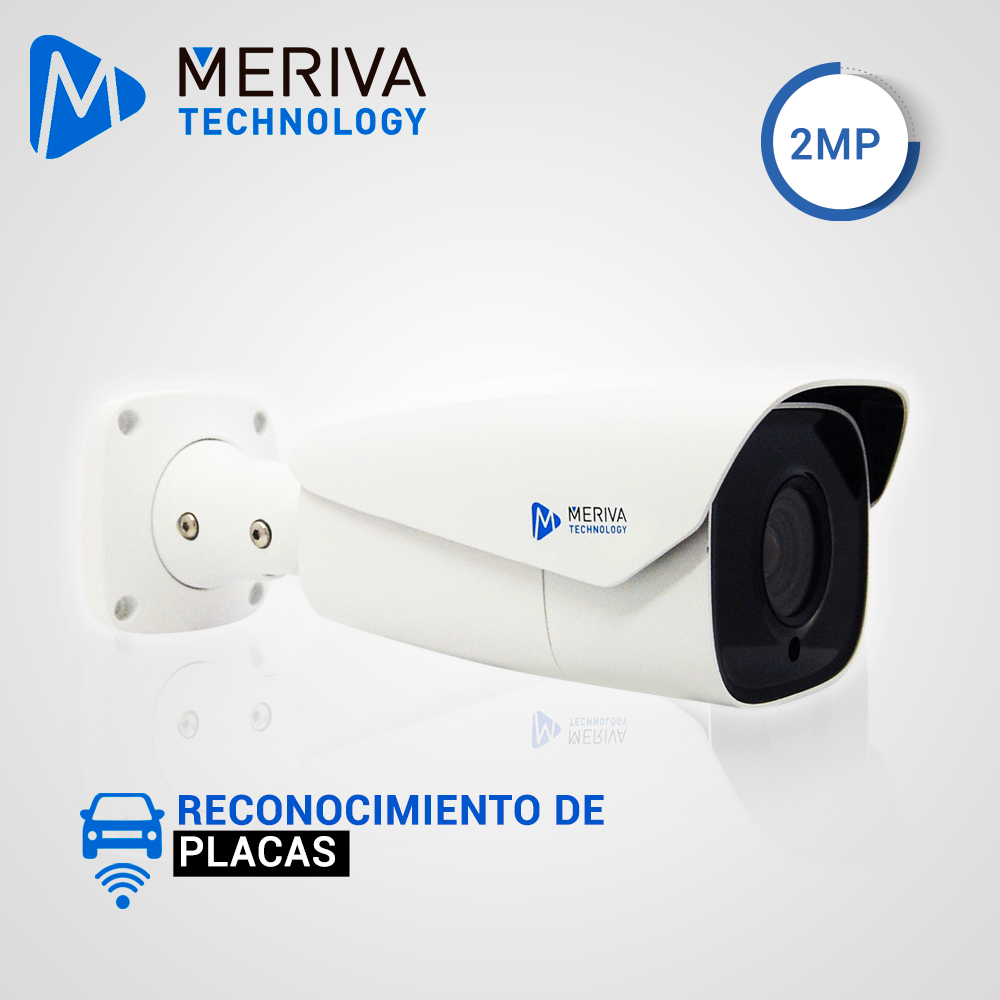 Imagen de CAMARA IP BULLET LPR MERIVA TECHNOLOGY MAPR-200 / 2MP / H.265+ / LENTE MOTORIZADO 7 - 22MM / 70 - 100M IR / IP67 / METALICA / 12 VCD / POE / SOPORTA MICRO SD HASTA 256 GB (NO INCLUIDA) / 1 ENTRADA + 1 SALIDA DE AUDIO / 1 ENTRADA + 1 SALIDA DE ALARMA / SALIDA BNC / ONVIF / ANALITICA RECONOCIMIENTO DE PLACAS HASTA 10,000 PLACAS (NO REQUIERE NVR)