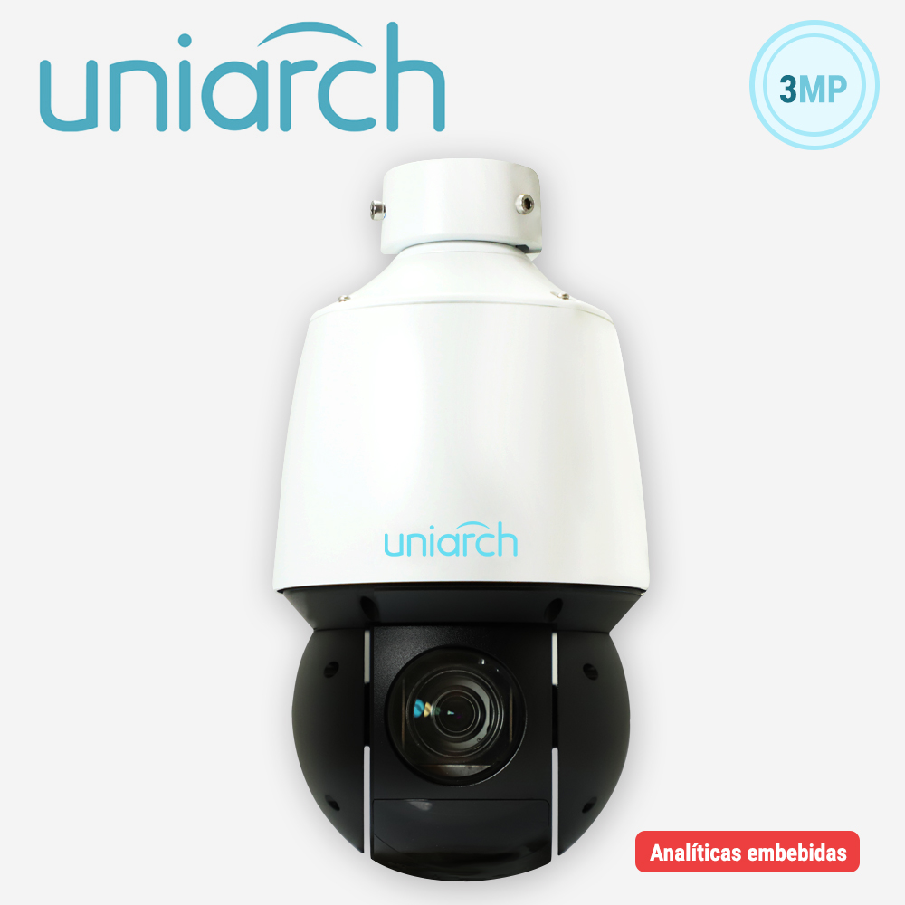 Imagen de CAMARA IP PTZ UNIARCH IPC-P413-X20K / 3MP / ULTRA265/ LENTE MOTORIZADO 5-100 MM / WDR / ZOOM 20X / IR 100M / POE AT / 12VCD / ANALITICAS DE VIDEO DETECCION FACIAL / SIP / CONTEO DE PERSONAS / AUTOTRACKING / HASTA 1024 PRESETS / PATRULLAJE/CRUCERO / RANURA PARA MICRO SD 256 GB / BOTON DE RESET / IP66 / INTERIOR / EXTERIOR