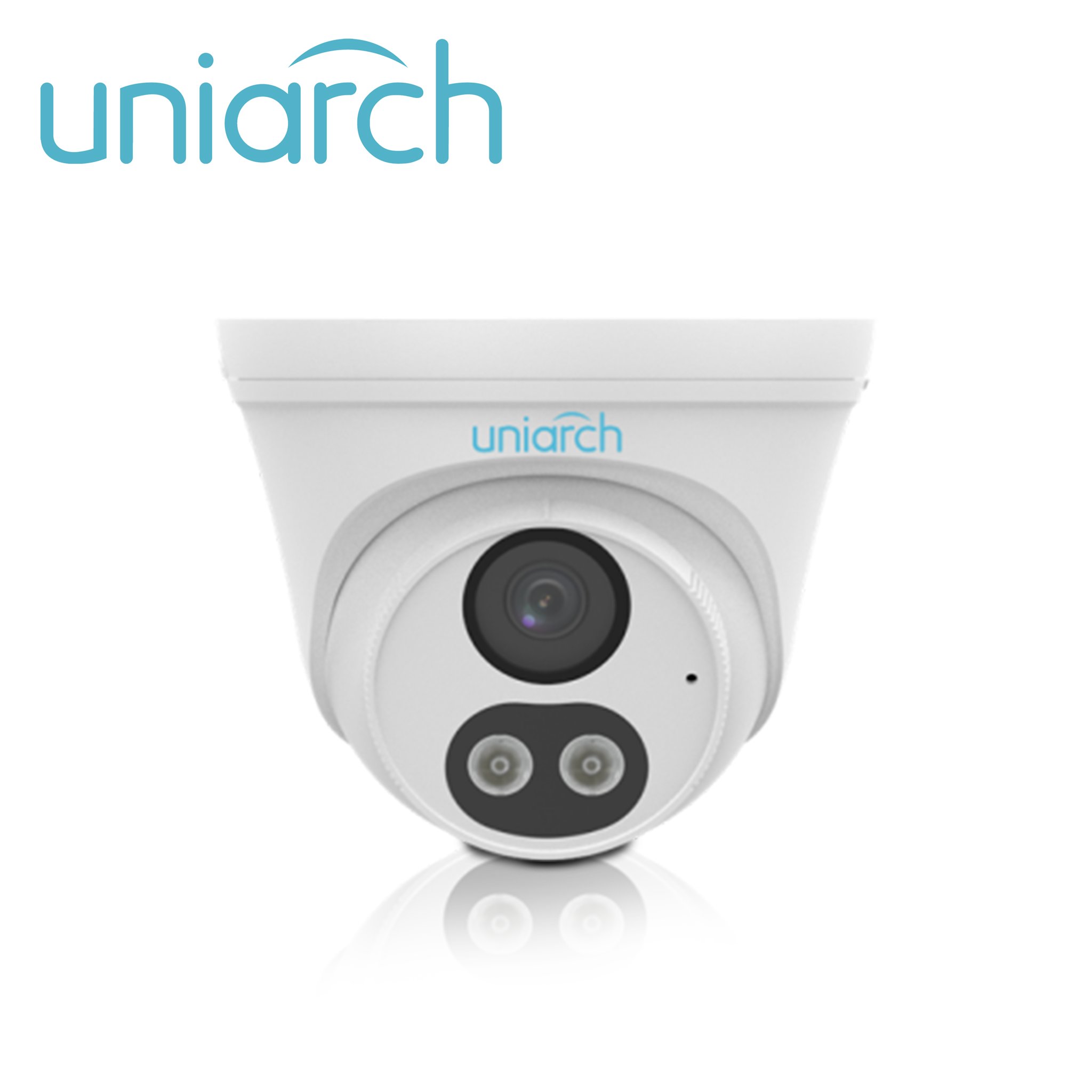 Imagen de CAMARA IP TURRET UNIARCH IPC-T132-AF28-DL-ECO / 2MP / LENTE 2.8MM / DNR / IR30M / DUAL-LIGHT / MICROFONO-INTEGRADO / HUMAN-BODY-DETECTION 2.0 / POE-AF ONVIF / 3-AXIS / IP67 / GRAFENO+PLASTICO / ULTRA265 / SERIE ECO