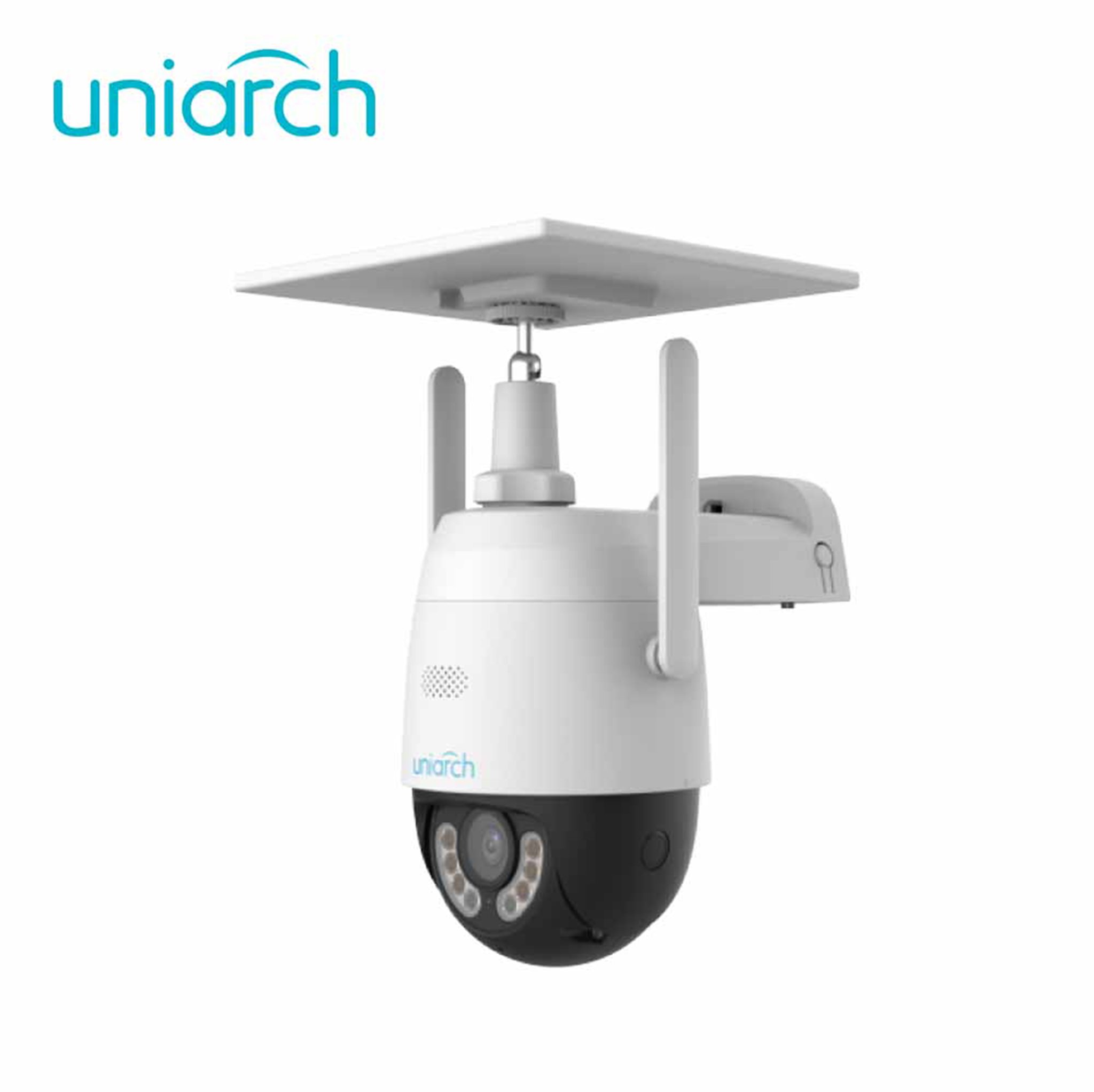 Imagen de CAMARA PT SOLAR 4G UNIARCH UHO-P2G-M3F4D-LA / 3MP / LENTE-4MM / DUAL-LIGHT / IR30M / LUZ-CALIDA30M / DWDR / MICROSD512GB / ANR / MICROFONO-ALTAVOZ-INTEGRADO / 3D-DNR / ULTRA-MOTION-DETECTION / 4G-CARD-NANO-SIM / LTE-FDD / LTE-TDD / IP66 / GRAFENO / BATERIA10AH / ULTRA265 / 12VCD/ SOPORTE INCLUIDO / ADMITE DOS TIPOS DE MONTAJE