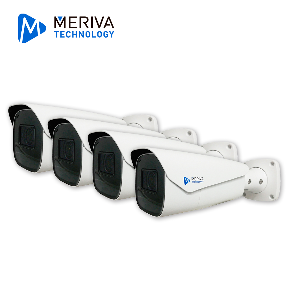 Imagen de KIT BULLET 4K HD MERIVA TECHNOLOGY MSC-82MPKIT / INCLUYE 4 CAMARAS BULLET AHD 8MP LENTE MOTORIZADO 2.8-12MM MSC-8214Z
