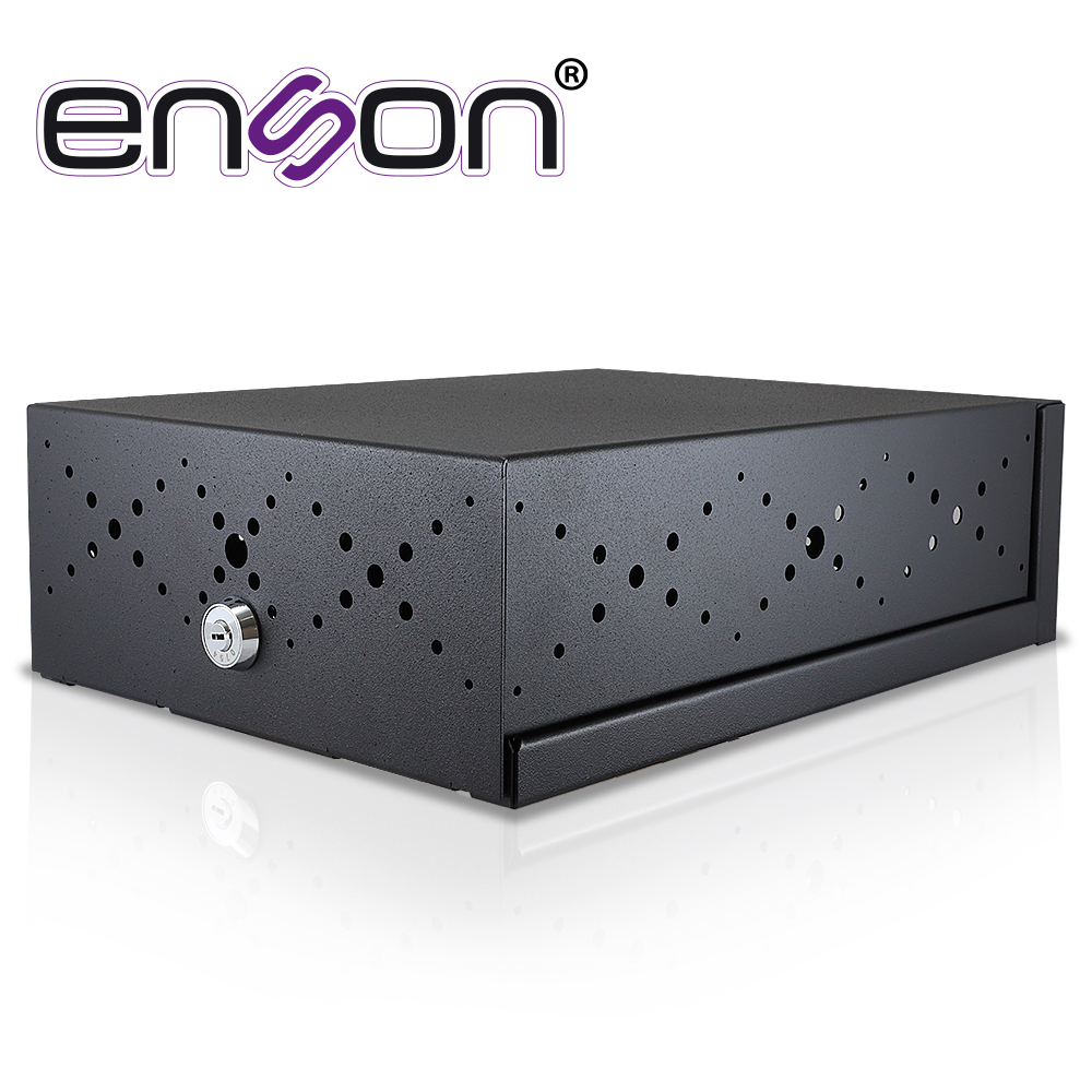 Imagen de GABINETE DE SEGURIDAD ENSON LINCE13 PARA DVR MOVIL 380X270X115MM CON VENTILADOR COLOR NEGRO / COMPATIBLE CON LA SERIE MX1N Y MM1N
