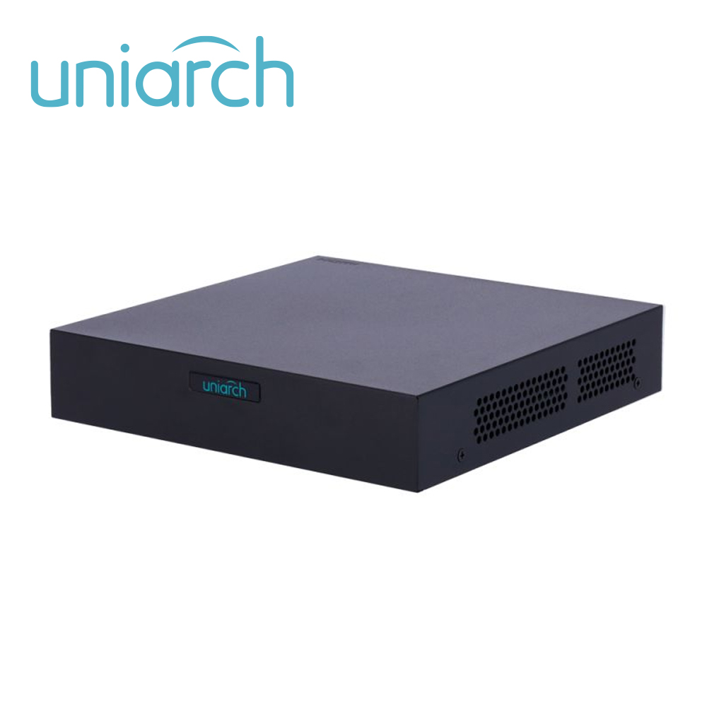Imagen de DVR PENTAHIBRIDO UNIARCH XVR-104F / 6 CANALES DE VIDEO / 4 CANALES ANALOGICOS (2 MP LITE) / 2 CANALES IP (6 MP) / SALIDA SIMULTÁNEA HDMI / VGA / 1 DISCO DURO DE  8 TB / 12 VCD / AUDIO SOBRE COAXIAL (SOLO EN TVI)