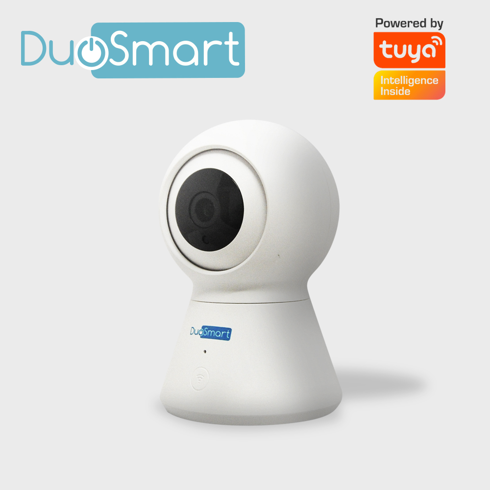 Imagen de CAMARA INTELIGENTE CON MOVIMIENTO PT WIFI 2.4 GHZ DUOSMART E20 PARA INTERIOR FULL HD 1080P COMPATIBLE CON APP DUOSMART SOPORTA MICROSD DE HASTA 128 GB (NO INCLUIDA) CON AUDIO BIDIRECCIONAL