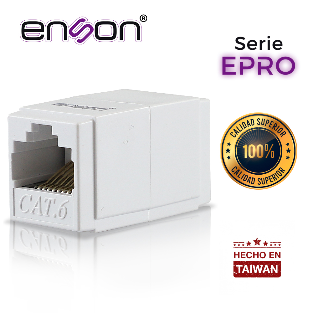 Imagen de COPLE RJ45 ENSON EPRO-COP6 HEMBRA-HEMBRA CAT6 IDEAL PARA UNIR DE DOS SEGMENTOS DE CABLE UTP YA TERMINADOS