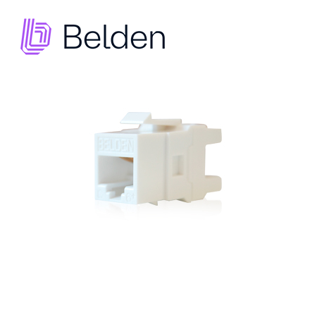 Imagen de CONECTOR MODULAR JACK CAT6+ RJ45 BELDEN AX101320 / KEYCONNECT / INTERIOR / BLANCO / PIEZA