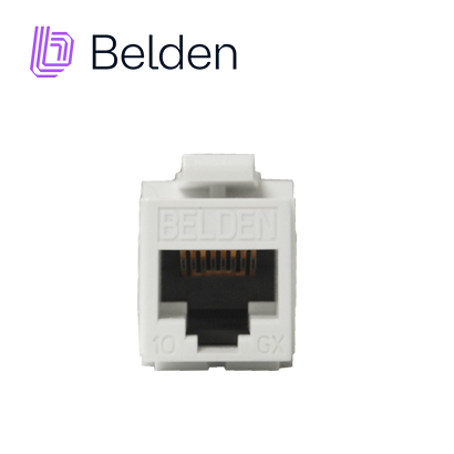 Imagen de CONECTOR MODULAR JACK CAT6A RJ45 BELDEN AX102282 / KEYCONNECT / INTERIOR / BLANCO / PIEZA