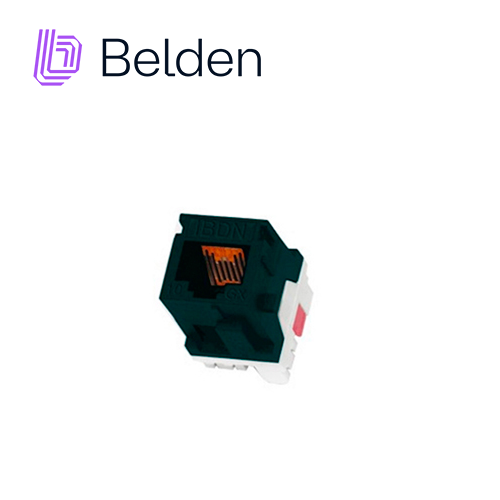 Imagen de CONECTOR MODULAR JACK CAT6A RJ45 BELDEN AX102283 / KEYCONNECT / INTERIOR / NEGRO / PIEZA