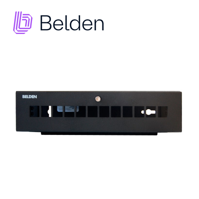Imagen de PATCH PANEL MODULAR BELDEN AX107477 CAT6A CAT6 CAT5E 12 PUERTOS (VACIO) COLOR NEGRO ACEPTA JACKS ESTILO KEYCONNECT USO INTERIOR MONTAJE EN PARED