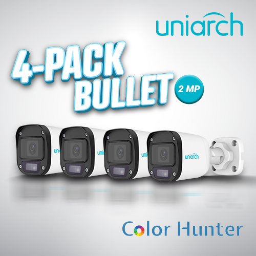 Imagen de 4-PACK BULLET 2MP COLORHUNTER