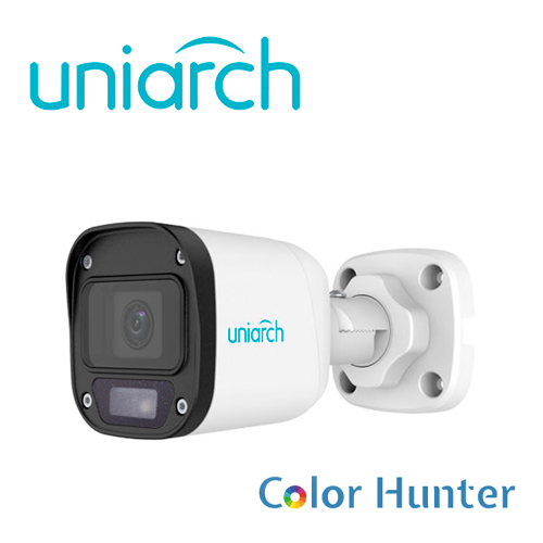 Imagen de CAMARA ANALOGA BULLET COLORHUNTER UNIARCH UAC-B112-F28-W / 2MP / TVI/AHD/CVI: 1080P@30fps / LENTE-2.8MM / DWDR / IR20M / INTERIOR+EXTERIOR / ADMITE-GIRO180GRADOS(HORIZONTAL+VERTICAL) / PLASTICA / IP67 / 12 VCD