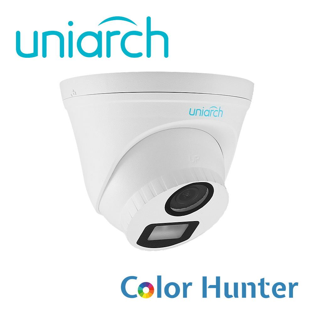 Imagen de CAMARA ANALOGA TURRET COLORHUNTER UNIARCH UAC-T115-F28-W / 5MP / TVI: 5MP@20fps / LENTE-2.8MM / DWDR / IR20M / ADMITE-GIRO180GRADOS(HORIZONTAL+VERTICAL) / PLASTICA / IP67 / 3-AXIS / 12 VCD