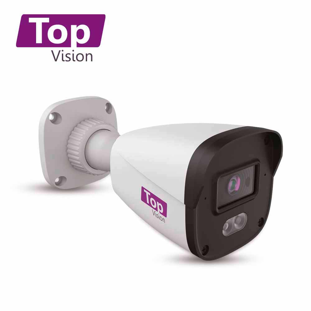 Imagen de CAMARA HD BULLET TOPVISION TBDL200A / 2MP / AHD/TVI/CVI/SD / 2.8MM /30M IR - 20M LUZ CALIDA LUZ DUAL / MICROFONO INTEGRADO / IP67 / COC / CARCASA METAL - PLASTICA / 12VCD / IMAGEN A COLOR 24X7 AUDIO POR COAXIAL O UTP