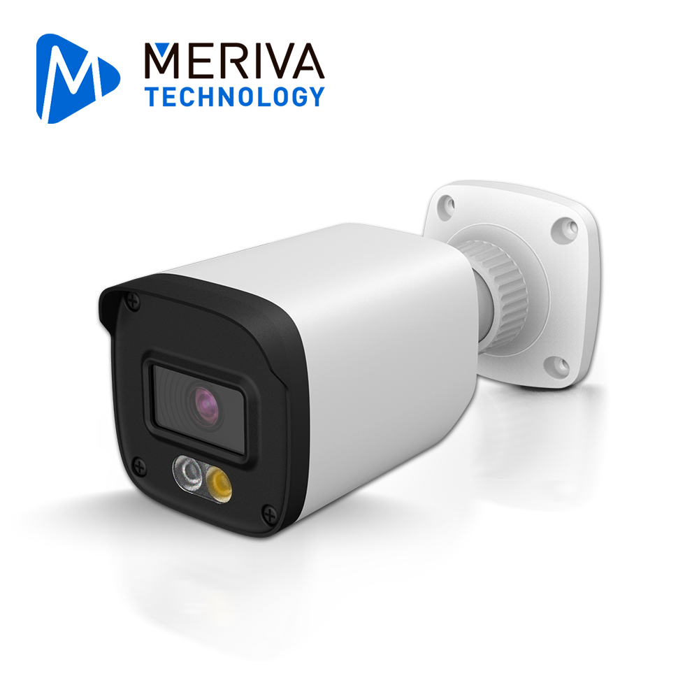 Imagen de CAMARA HD BULLET MERIVA TECHNOLOGY MDL-2202A / 2 MP / AHD/TVI/CVI / 2.8 MM / ILUMINACION DUAL (20 - 30M IR / 10M LUZ CALIDA) / IP67 / METALICA / 12 VCD / COC / MICROFONO INTEGRADO / AUDIO POR COAXIAL O UTP (SOLO POR TVI) / IMAGEN A COLOR 24/7