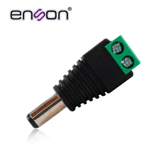 Imagen de CONECTOR DE CORRIENTE ENS-MC01 MACHO ENSON TIPO JACK 3.5 MM PARA CAMARAS CCTV / CON BLOQUE POLARIZADO / MEDIDAS: 2.1 X 5.5 MM.
