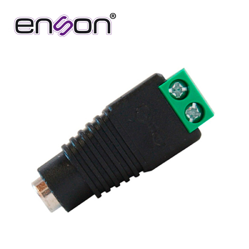 Imagen de CONECTOR DE CORRIENTE ENS-FC01 HEMBRA ENSON TIPO JACK 3.5 MM PARA CAMARAS CCTV / CON BLOQUE POLARIZADO / MEDIDAS: 2.1 X 5.5 MM.