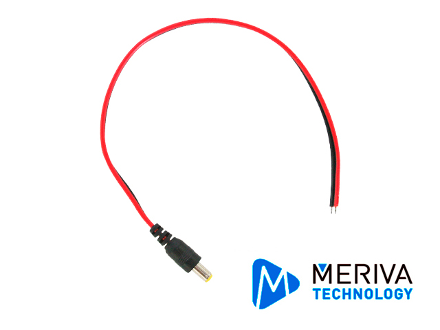 Imagen de CONECTOR PIGTAIL EXTRA LARGO MACHO MERIVA TECHNOLOGY PIGTAIL C-MACHO / CONEXIÓN DE CORRIENTE PARA CÁMARAS ANALÓGICAS HD / POLARIZADO / LARGO 21CM / CALIBRE 22AWG / IP50