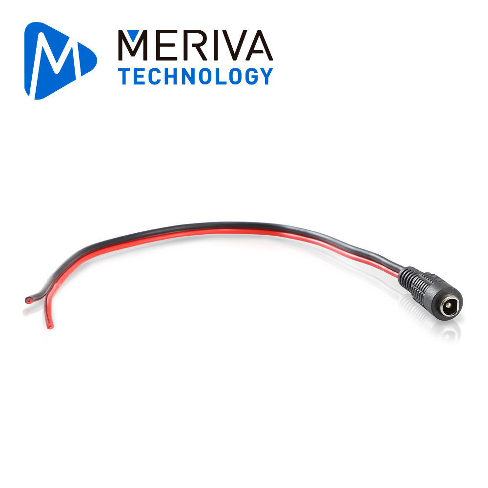 Imagen de CONECTOR PIGTAIL EXTRA LARGO HEMBRA MERIVA TECHNOLOGY PIGTAIL C-HEMBRA / CONEXIÓN DE CORRIENTE PARA CÁMARAS ANALÓGICAS HD / POLARIZADO / LARGO 21CM / CALIBRE 22AWG / IP50
